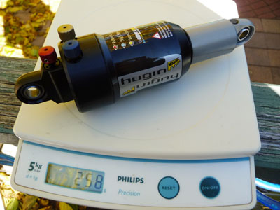 Weight of Magura Hugin shock