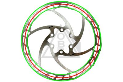 Hygia brake rotor with brake tracks marked