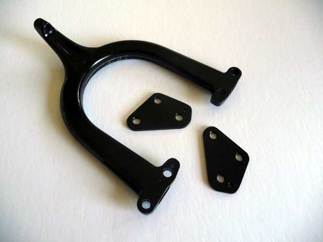 Modified Rockshox Mag21 fork brace and brake boss brackets