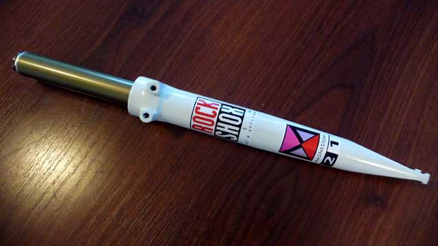 Mag21 lower resprayed in white with custom stickers
