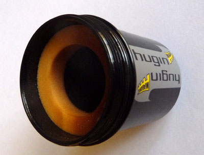 Picture of the air can showing the elastomer negative spring