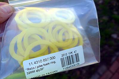 Rockshox bulk pack of foam rings