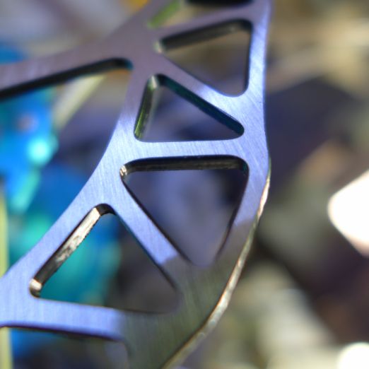 Close-up of disc rotor surface