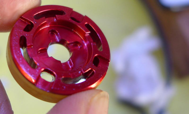 Rebound side of piston