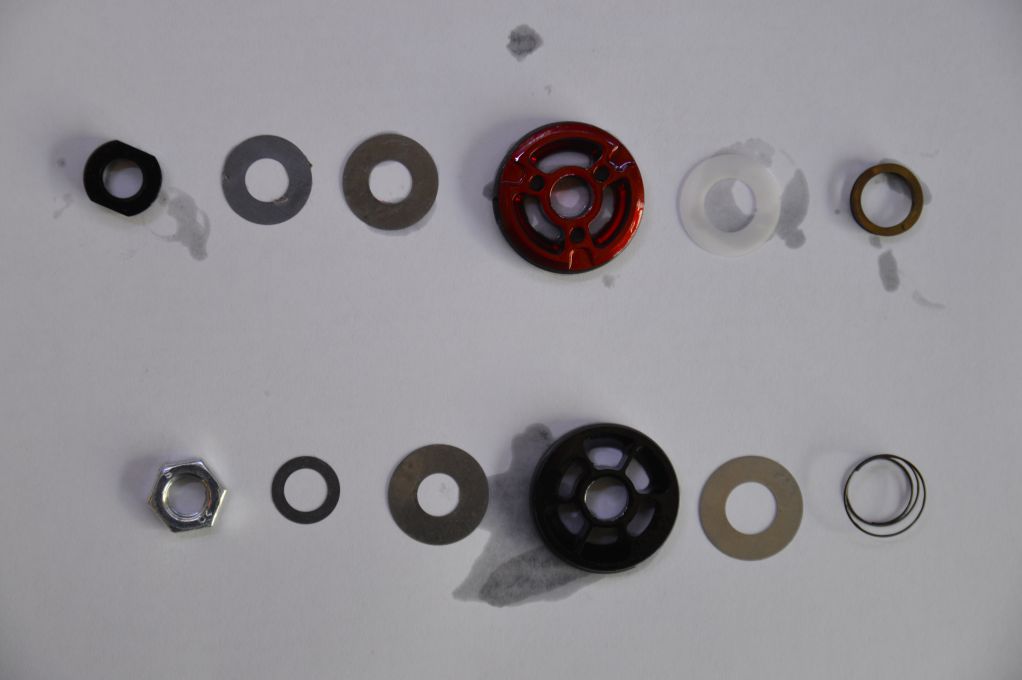SID B rebound stack and piston compared to 2019 Reba RL rebound stack and piston