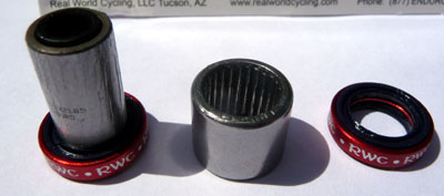 Exploded view of shock needle bearing