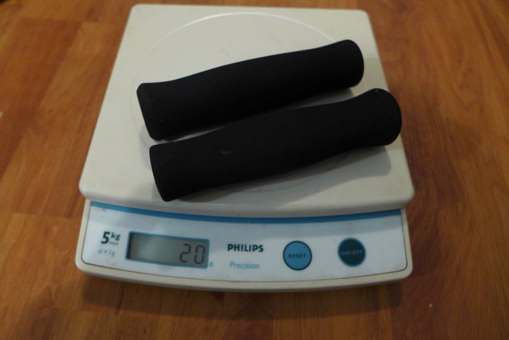 Procraft foam grips weigh 20g for the pair